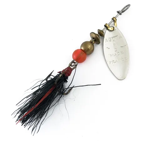 Mepps Aglia Long 0 Dressed Cucharilla, Plata, 3g, Anzuelo Pluma, #5374