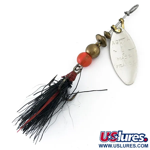 Mepps Aglia Long 0 Dressed Cucharilla, Plata, 3g, Anzuelo Pluma, #5374