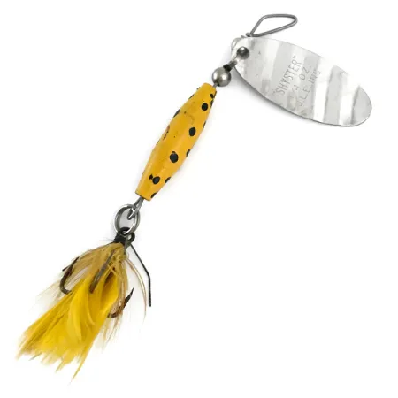 Glen Evans Shyster Cucharilla, Níquel / Amarillo, 7g, Triple Pluma, #5382