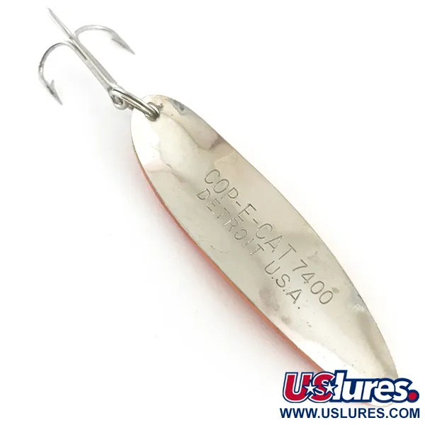 Dardevle Cop-E-Cat 7400 UV Cucharilla, Amarillo/Naranja, 19g, UV, #5389