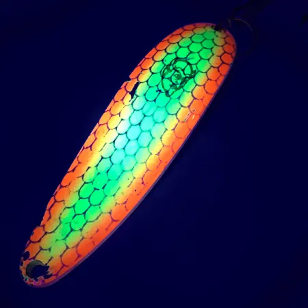 Dardevle Cop-E-Cat 7400 UV Cucharilla, Amarillo/Naranja, 19g, UV, #5389