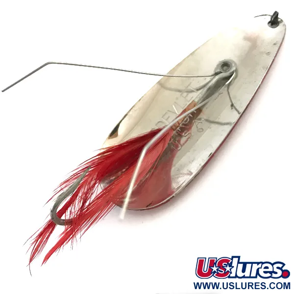 Eppinger Weedless Dardevlet, Rojo/Blanco/Níquel, 19g, Anti-hierba, #5407