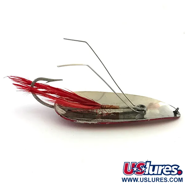 Eppinger Weedless Dardevlet, Rojo/Blanco/Níquel, 19g, Anti-hierba, #5407