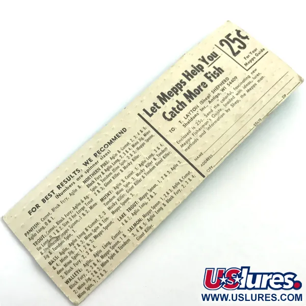 Mepps Aglia 0 Cucharilla Giratoria, Plata, 2,5g, Cartón Original, #5451