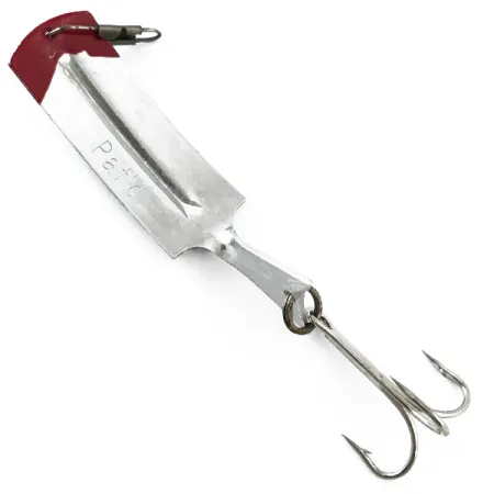 South Bend Flipit 625 Cucharilla, Níquel / Rojo, 8,5g, Tail Fin, #5520