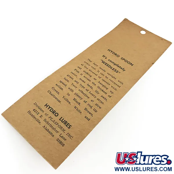 Hydro Lures Weedless Hydro Spoon Cucharilla, Gray/Black, 14g, #5550