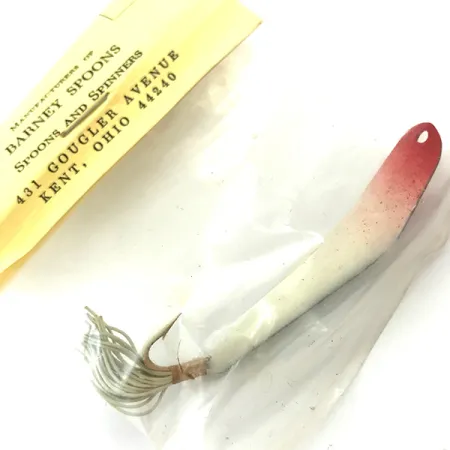 Cucharilla Weedless Barney Spoon, Rojo / Blanco, 7g, Antialgas, #5551