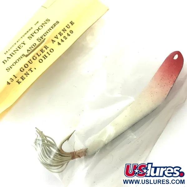 Cucharilla Weedless Barney Spoon, Rojo / Blanco, 7g, Antialgas, #5551