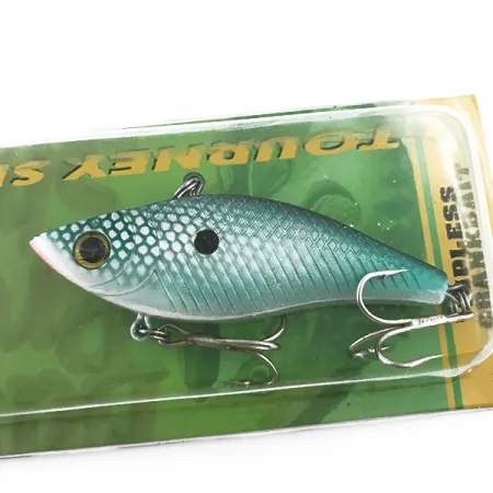 Bass Pro Shops Lipless Crankbait, Azul Claro / Rojo, 14g, Patrón Panal, #5553