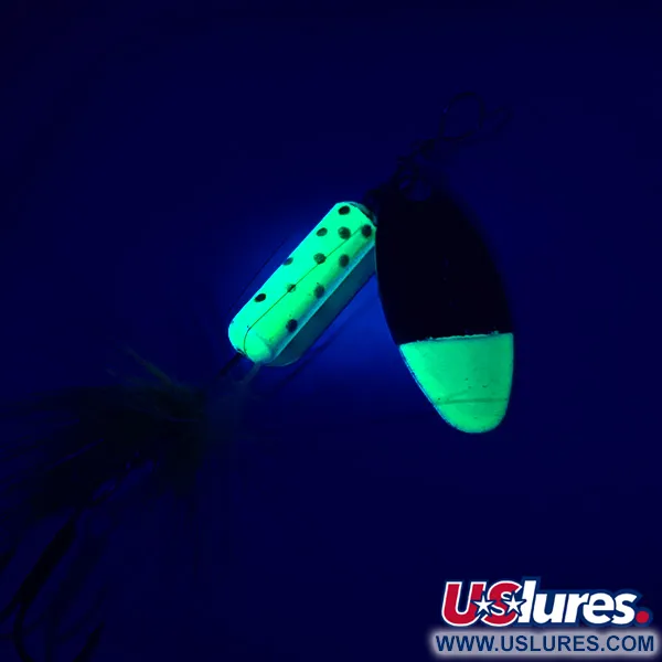 Cucharilla Silverlake, Oro / Verde Fluorescente, 3,7g, Triple Pluma, #5557