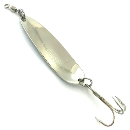 Luhr Jensen Krocodile Die #4 Cuchara, Níquel/Azul, 14g, Martillado, #5579