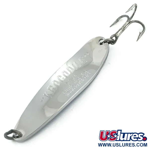 Luhr Jensen Krocodile Die #4 Cuchara, Níquel / Azul, 19g, #5599