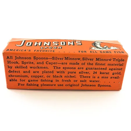 Vintage Johnson Silver Minnow Cucharilla, Dorado, 9g, Antihierbas, #5632