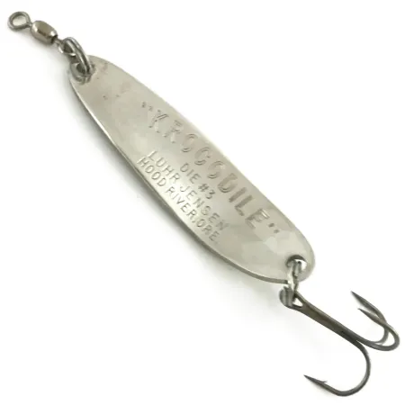 Luhr Jensen Krocodile Die #3 Cucharilla, Níquel/Holograma Oro, 10g, #5643