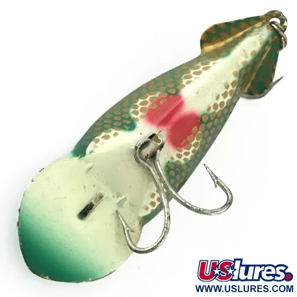 Señuelo Buck Perry Spoonplug, Verde/Blanco/Oro/Rojo, 7g, Estructura, #5670
