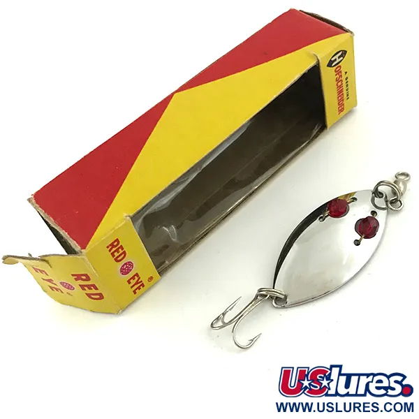 Hofschneider Red Eye Cucharilla, Níquel / Rojo, 6.5g, Ojos Cristal, #5683