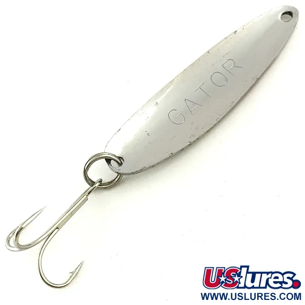 Cucharilla Gator, Níquel / Holograma Rosa, 16g, Acero Inox, #5688