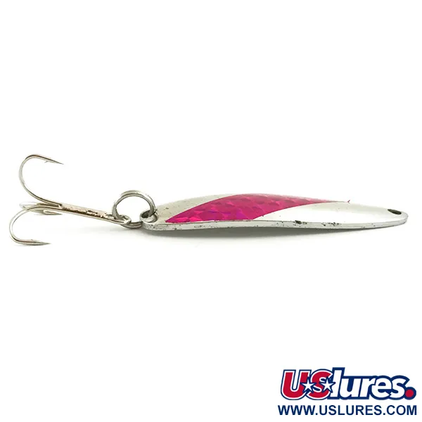Cucharilla Gator, Níquel / Holograma Rosa, 16g, Acero Inox, #5688