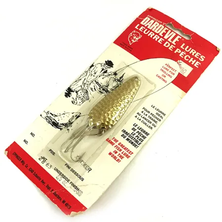 Dardevle Imp Klicker Ondulante, Latón Martilleado, 11g, Hojas, #5699