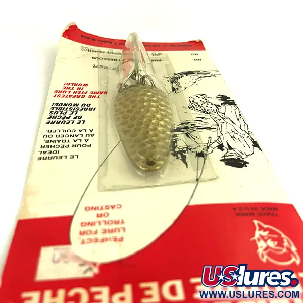 Dardevle Imp Klicker Ondulante, Latón Martilleado, 11g, Hojas, #5699