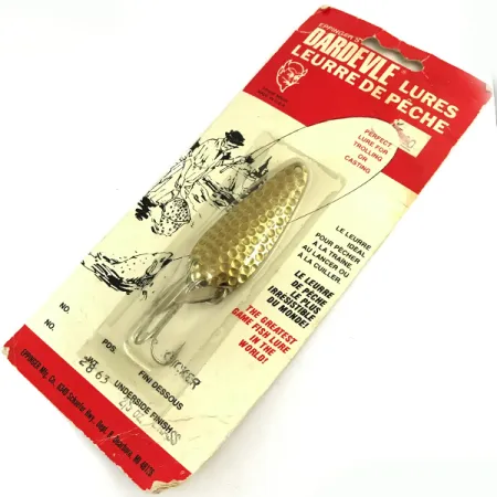 Dardevle Imp Klicker Ondulante, Latón Martilleado, 11g, Hojas, #5699