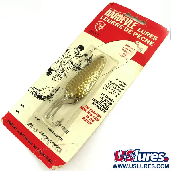 Dardevle Imp Klicker Ondulante, Latón Martilleado, 11g, Hojas, #5699