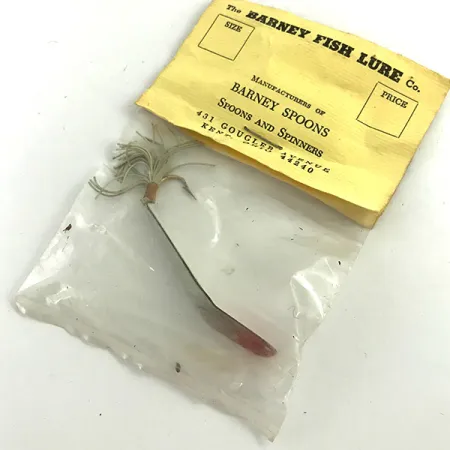 Weedless Barney Spoon Cucharilla, Blanco / Rojo, 7g, Antialgas, #5739