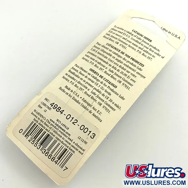 Luhr Jensen Tony Accetta Pet Spoon 12, Níquel, 2g, Anti-enganches, #5741