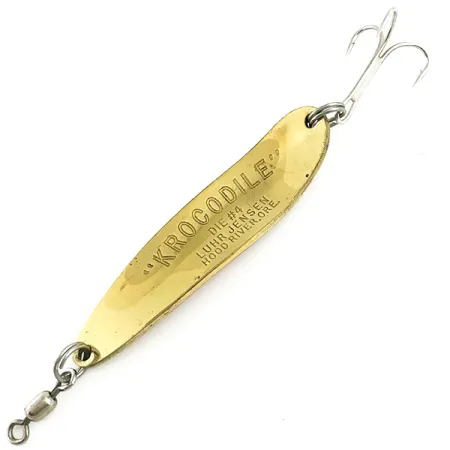 Luhr Jensen Krocodile Die #4 Cuchara, Oro/Rojo, 14g, Prisma, #5779