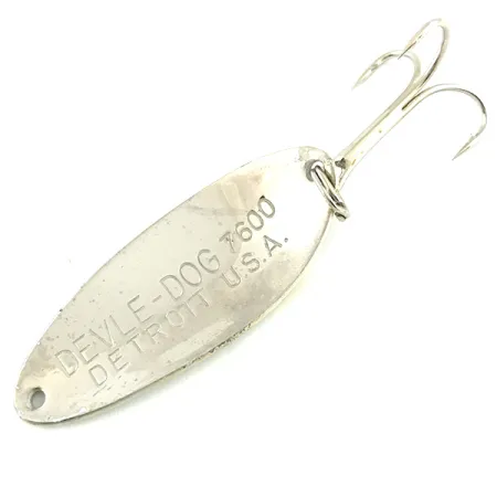 Dardevle Devle Dog 7600 Cucharilla, Gris/Níquel, 10g, Escamas, #5782