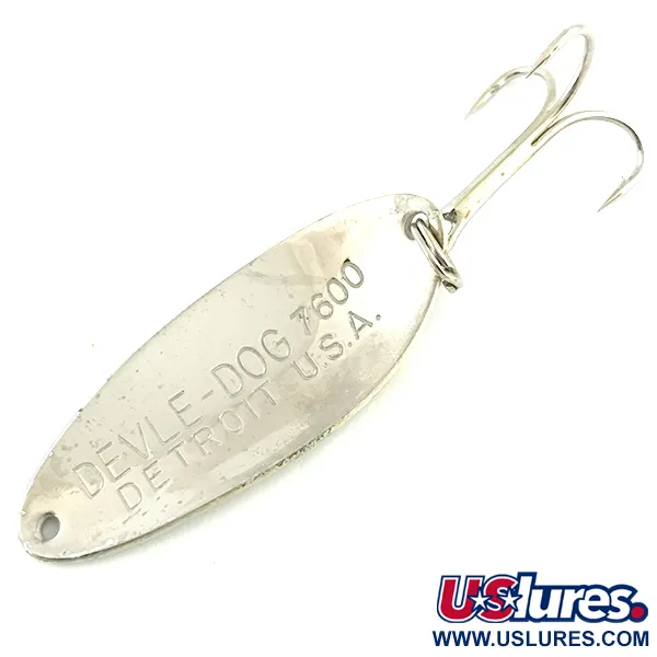 Dardevle Devle Dog 7600 Cucharilla, Gris/Níquel, 10g, Escamas, #5782