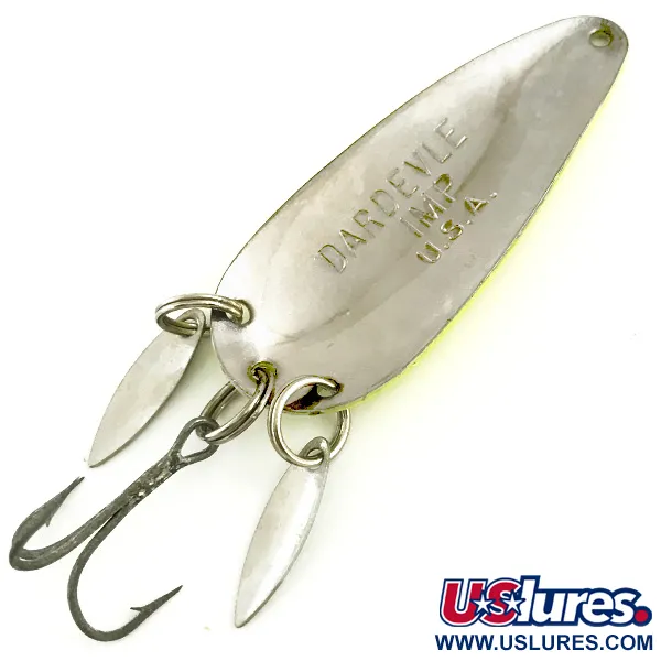 Eppinger Dardevle Imp Klicker UV Cucharilla, Amarillo/Rojo/Níquel, 11g, #5788