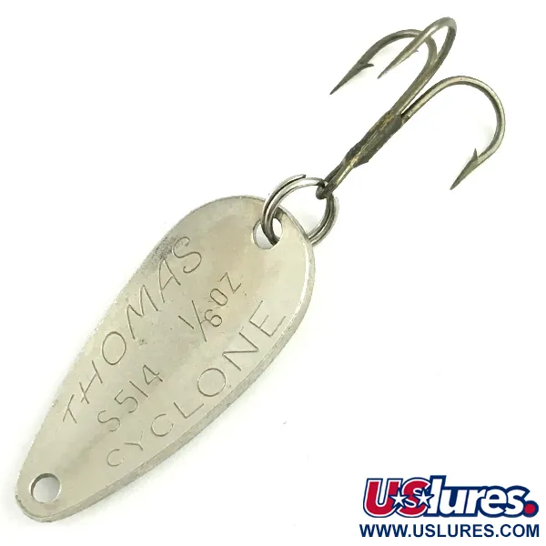 Thomas Cyclone Cucharilla, Plata / Rojo, 4,3g, Patrón Escamas, #5818