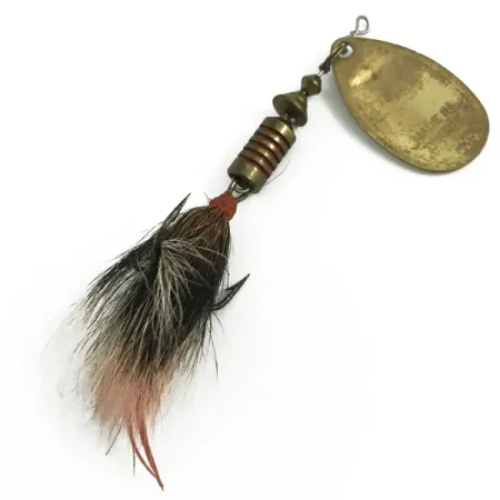 Mepps Aglia 3 dressed Cucharilla, Oro, 7.3g, Pelo natural, #5828