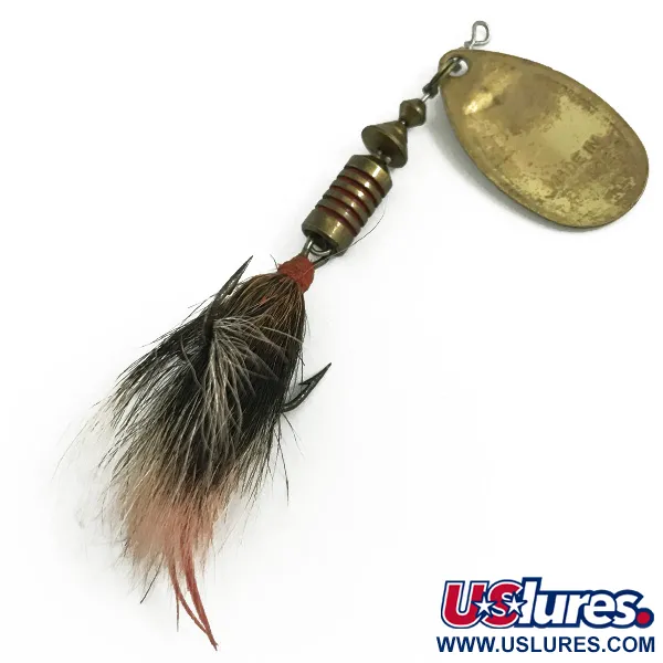 Mepps Aglia 3 dressed Cucharilla, Oro, 7.3g, Pelo natural, #5828