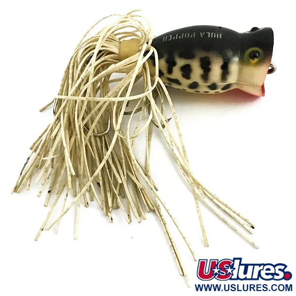 Fred Arbogast Hula Popper, Tiger, 8g, falda de goma, #5858