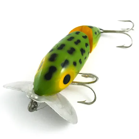 Fred Arbogast Jitterbug Jointed Señuelo Superficie, Frog, 10g, #5868