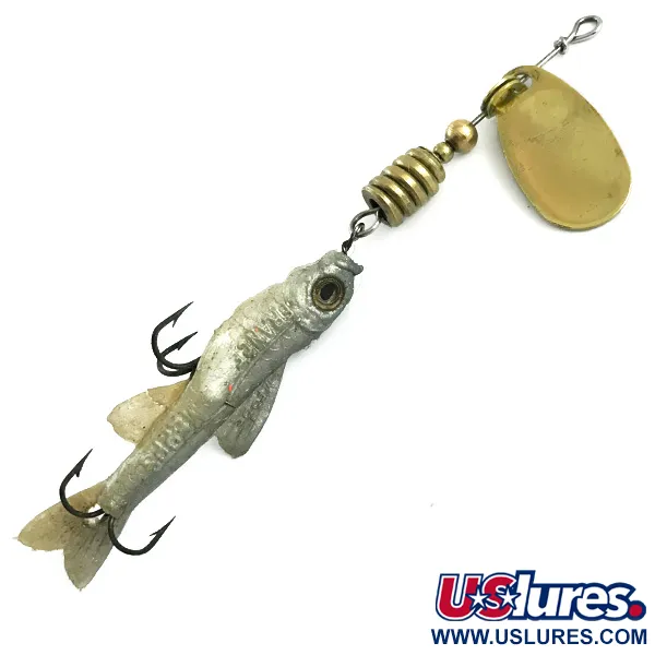 Vintage Mepps Comet Mino 2 (1960s) Cucharilla, Oro, 6g, Vinilo, #5898