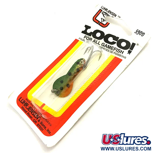 Luhr Jensen Loco 1UV Cucharilla, Perca, 4g, Acabado UV, #5900