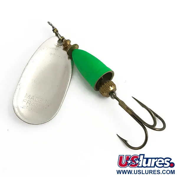 Blue Fox Super Vibrax 5 UV Cucharilla, Plata / Verde, 13g, UV, #6104