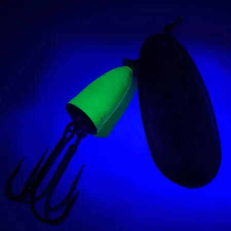 Blue Fox Super Vibrax 5 UV Cucharilla, Plata / Verde, 13g, UV, #6104