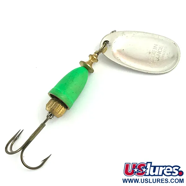 Blue Fox Super Vibrax 3 UV Cucharilla, Plata/Verde, 8g, UV, #5927