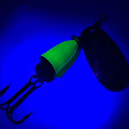 Blue Fox Super Vibrax 3 UV Cucharilla, Plata/Verde, 8g, UV, #5927