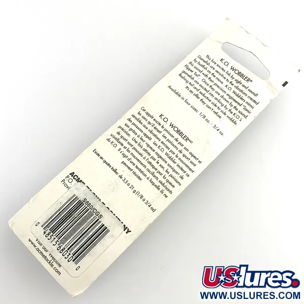 Acme K.O. Wobbler UV Cucharilla, Amarillo/Verde/Níquel, 21g, #5923