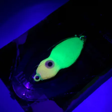 Lindy Frostee Jigging Spoon, Chartreuse UV Glow, 7g, Brillo UV, #5924