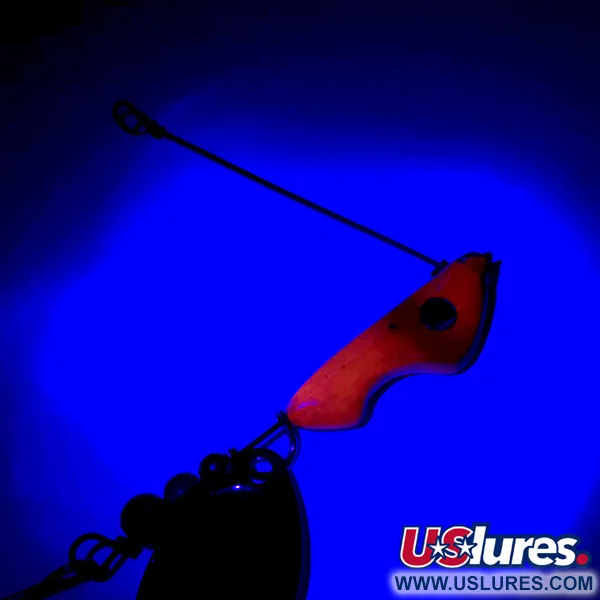 Erie Dearie Walleye Killer Cucharilla, Níquel / Rojo, 14g, UV, #5932