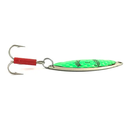 Mepps Spoon 3 Cucharilla, Nickel / Green UV, 13g, Reactiva UV, #5936