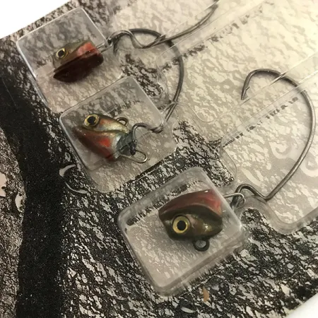 DUH!!! Head jig heads Kit Cabezales Jig, Olive / Red / Black, 7g, Anzuelo Offset, #9462