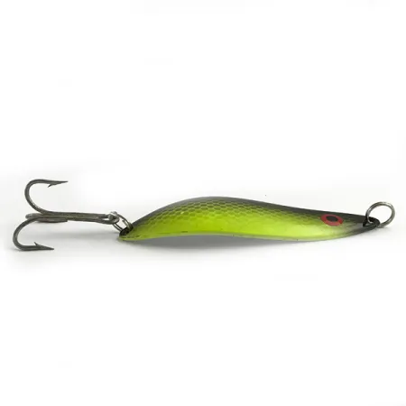 Red Eye Lures The Perfect Minnow UV Cucharilla, Verde/Negro, 14g, #5962