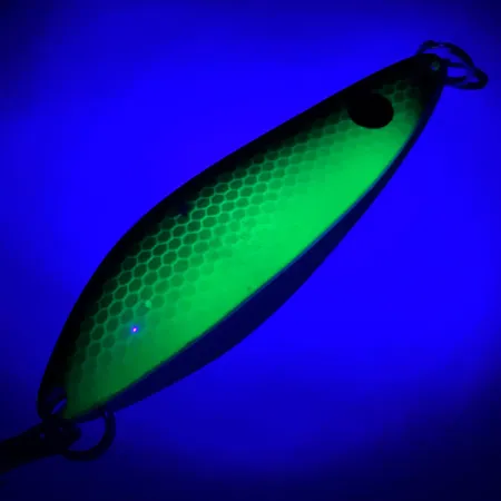 Red Eye Lures The Perfect Minnow UV Cucharilla, Verde/Negro, 14g, #5962